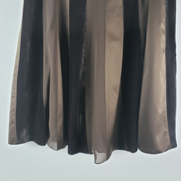 KAY UNGER New York Striped Mid-length Silk Skirt - Picture 3 of 7